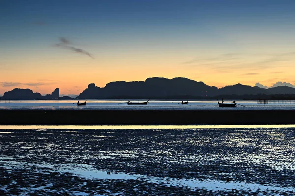 Beau Coucher Soleil Koh Kai Île Poulet Krabi Thaïlande — Photo