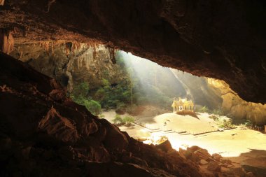 The beautiful nature of the Khao Khanap Nam Cave in Krabi Thailand  clipart