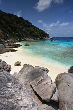 Koh Tao adasındaki tekne, Surat Thani Eyaleti, Tayland 
