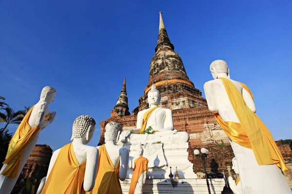 Attraction Publique Wat Yai Chai Mongkol Temple Bouddhiste Ayutthaya Thaïlande — Photo