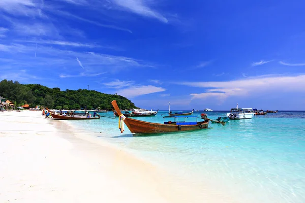 Barcos Ilha Koh Tao Província Surat Thani Tailândia — Fotografia de Stock