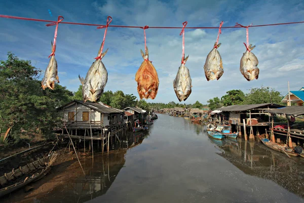 Vila Pescadores Pak Nam Chumphon Tailândia — Fotografia de Stock
