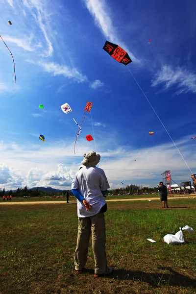 Cha March 13Th Thailand International Kite Festival March 2012 Naresuan — Stock Photo, Image