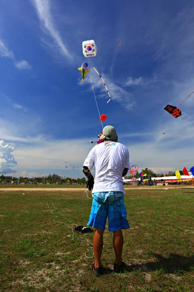 Cha Március Thaiföld Nemzetközi Kite Fesztivál Március 2012 Naresuan Camp — Stock Fotó