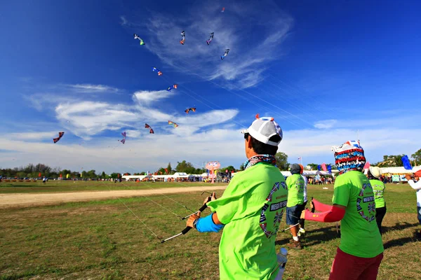 Cha March 13Th Thailand International Kite Festival March 2012 Naresuan — Stock Photo, Image