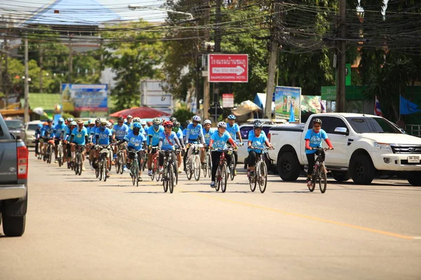 Prachuap Khiri Khan August Unidentified Cyclists Bike Momevent Show Respected — 스톡 사진