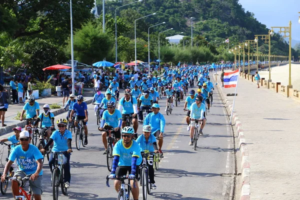 Prachuap Khiri Khan August Unidentified Cyclists Bike Mom Event Show — Stock Photo, Image