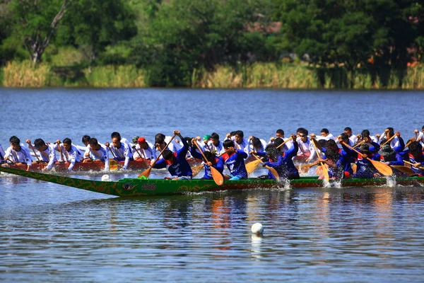 Hua Hin Thailand December Participants Hua Hin Long Boat Competition — Stock Photo, Image