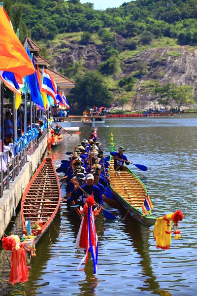 Hua Hin Thailandia Dicembre Partecipanti Concorso Hua Hin Long Boats — Foto Stock