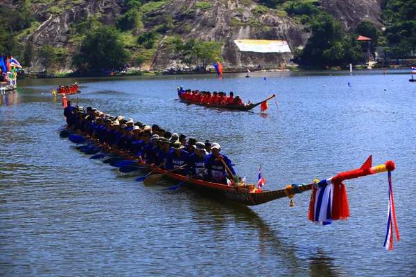 Hua Hin Thailandia Dicembre Partecipanti Concorso Hua Hin Long Boats — Foto Stock