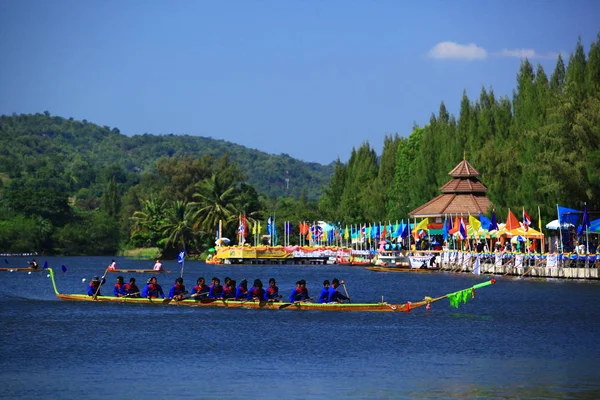 Hua Hin Thailandia Dicembre Partecipanti Concorso Hua Hin Long Boat — Foto Stock