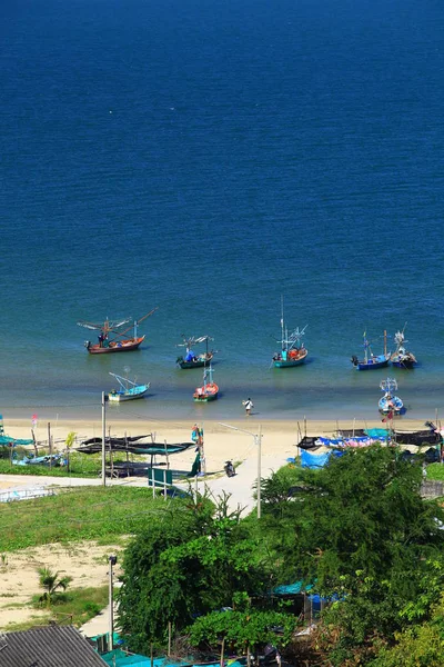 Pantai Hua Hin Dan Kapal Terkenal Thailand — Stok Foto