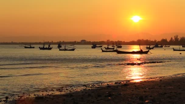 Barcos Parque Forestal Khao Mong Lai Provincia Prachuap Khiri Khan — Vídeos de Stock