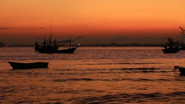 Boats Khao Mong Lai Forest Park Prachuap Khiri Khan Province — Stock Video