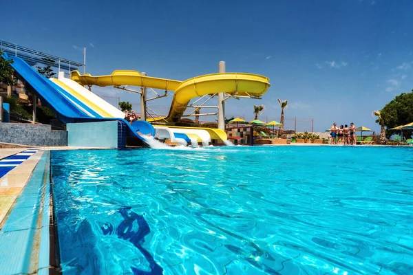 Standard Water Slides Pool Adults — Stock Photo, Image