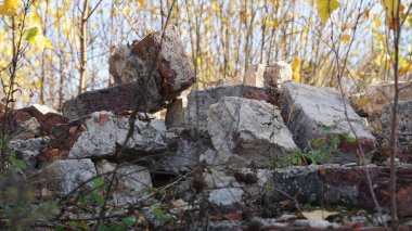 Rus köyündeki eski ortaçağ kalıntıları.