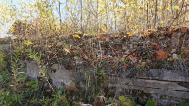 Rus köyündeki eski ortaçağ kalıntıları.