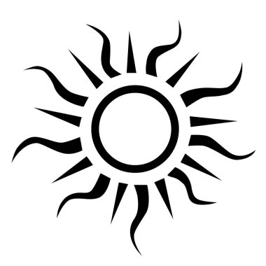 Sınırlı Yin Yang sembolü. Vektör.