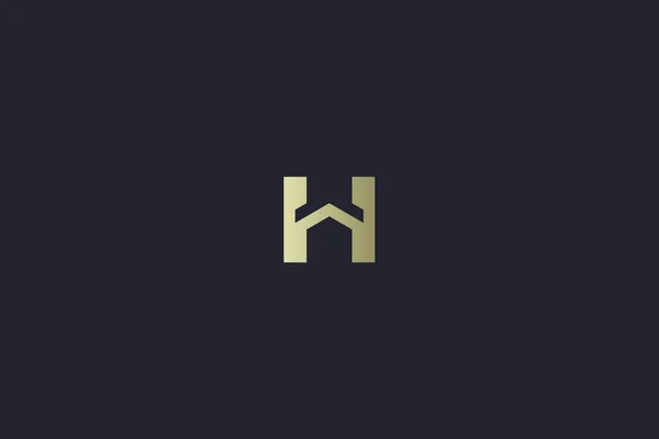 Luxe Gold House Immobilier Logo — Image vectorielle