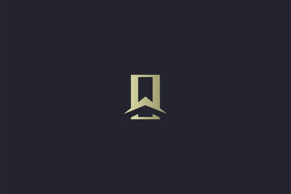 Luxe Gold House Immobilier Logo — Image vectorielle