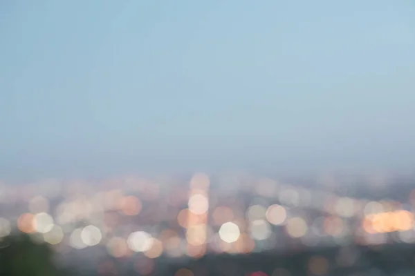 Los Angeles Califórnia Skyline Noite Com Bokeh — Fotografia de Stock