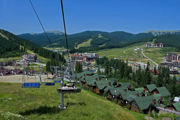 Bukovel Linbana Bergsutsikt Karpaterna Ukraina — Stockfoto