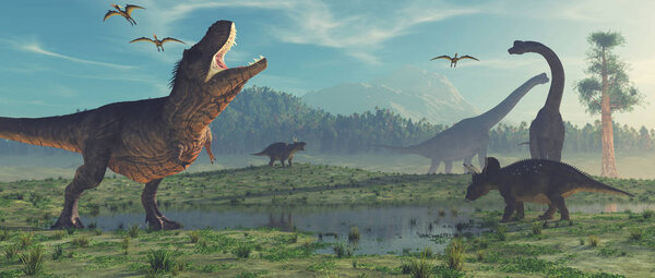 Renderizar Dinosaurio Esta Una Ilustración Renderizado — Foto de Stock