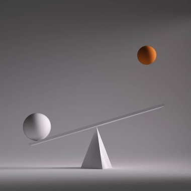 iki denge yuvar - bu render illüstrasyon