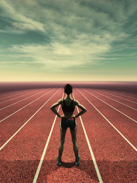 Infinite running track — Stock Photo, Image