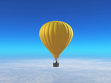 sarı sıcak hava balonu