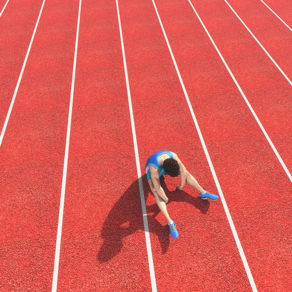 Poražený athelete — Stock fotografie