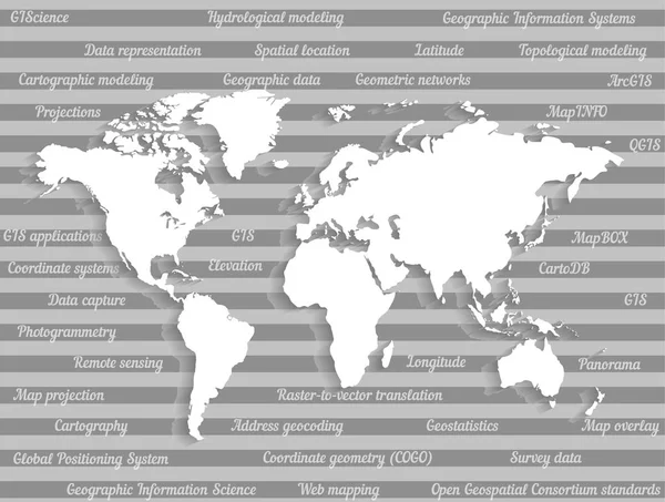 Systemy Informacji Geograficznej Gis Kartografia Mapowania Mapowanie Sieci Web Dzień — Wektor stockowy