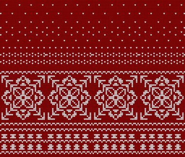 Kış Tatili Kazak Için Dikişsiz Örme Desen