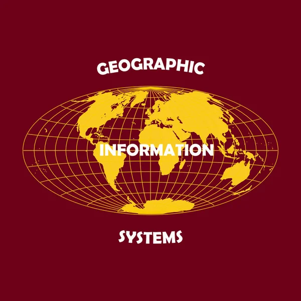 Sistemi informativi geografici, gis, cartografia e mappatura. Mappatura web — Vettoriale Stock