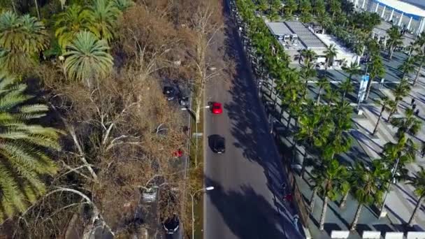 Ciudad calle desde el aire . — Vídeo de stock