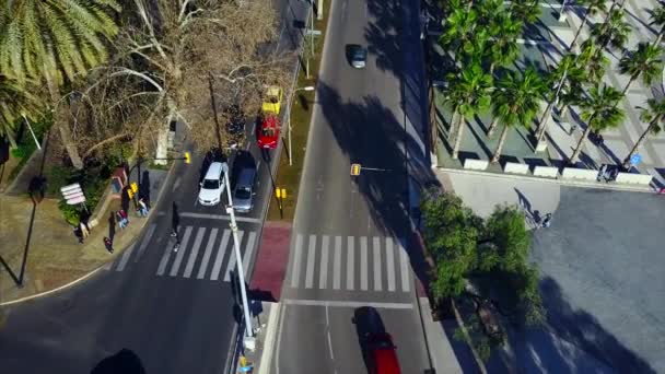 鸟瞰城市景观 城市街道从空气 — 图库视频影像