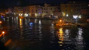 Geceleri kanalı'nın bir görünüm. Venedik, İtalya