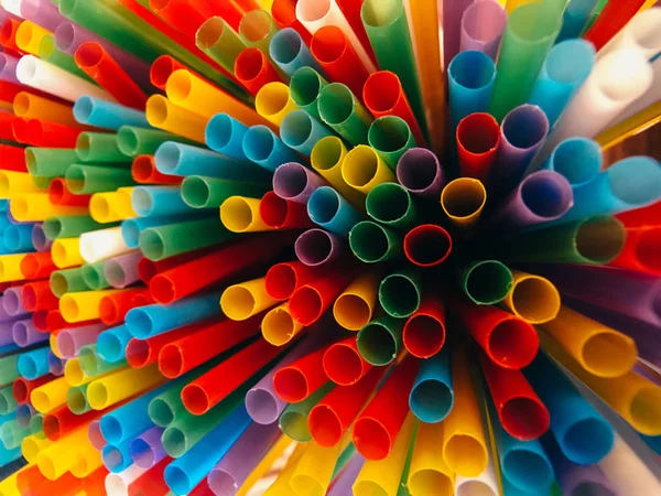 Renkli plastik çöp, soyut