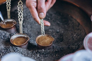geleneksel kahve Türkler görünümü Kapat