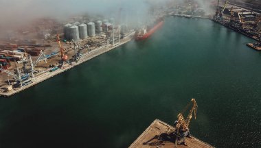 Kuş-göz görüş liman. Odessa, Ukrayna