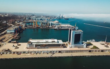 Kuş-göz görüş liman. Odessa, Ukrayna