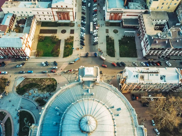 Фото міста з видом на пташине око . — стокове фото