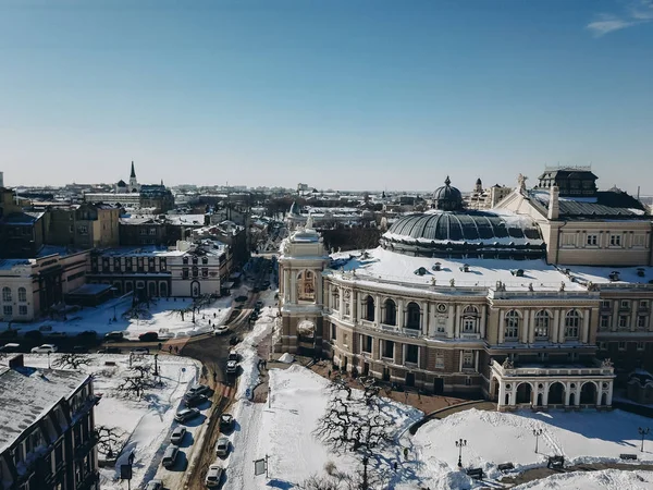 Одесский театр оперы и балета с высоты птичьего полета — стоковое фото