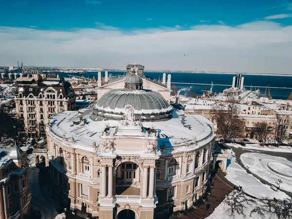 Odessa Opera i Teatr Baletowy z widok z lotu ptaka — Zdjęcie stockowe