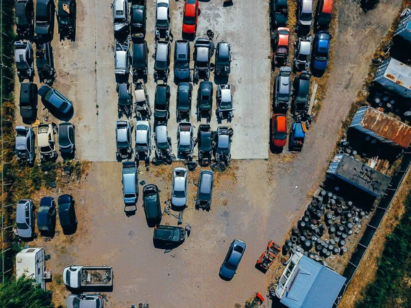 大きな車ダンプの航空写真 — ストック写真