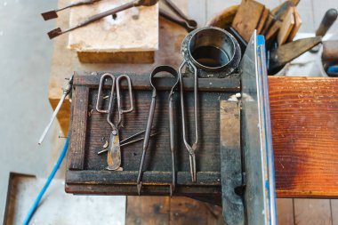 Çeşitli Cam Üfleme Eski Araçlar, Yakın Görünüm