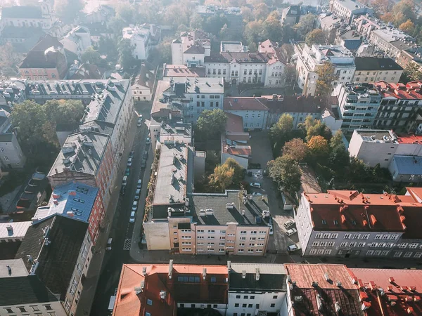 Krakow eski Lehçe şehrin havadan görünümü