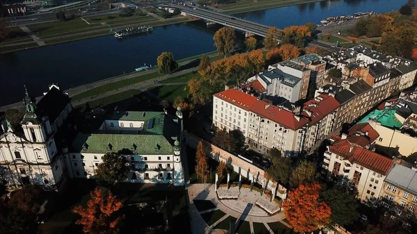Vista aérea de Cracóvia, Wawel, Castelo Real, Polónia , — Fotografia de Stock