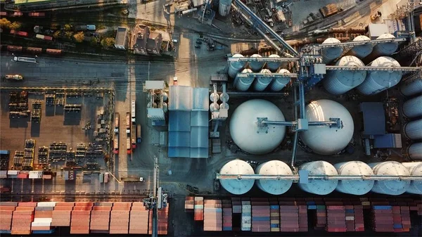 Sea port from a birds-eye view. Odessa, Ukraine — Stock Photo, Image