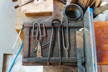 Çeşitli Cam Üfleme Eski Araçlar, Yakın Görünüm